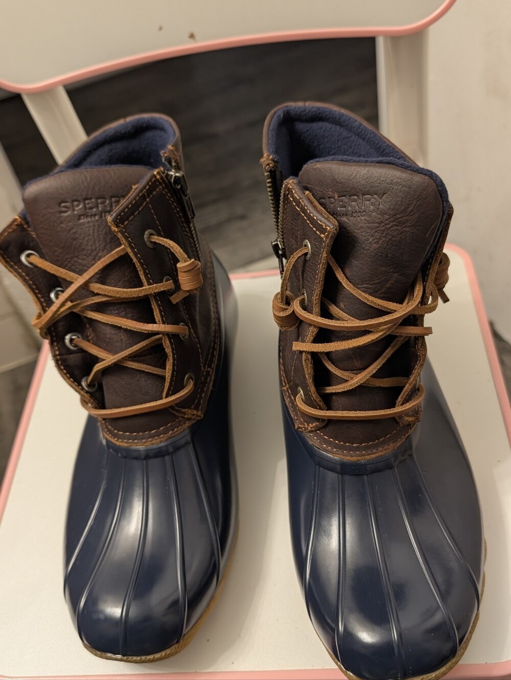 Sperry Men's Brown & Navy Duck Boots